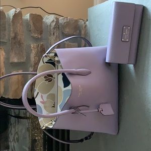 Kate Spade Medium Satchel Purple with Wallet